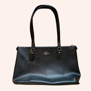 Coach Leather Tote Bag Black
